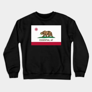 California Worker Essential AF Flag Covid 19 Coronavirus Crewneck Sweatshirt